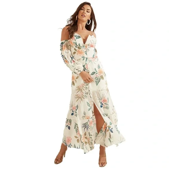 New GUESS Floral Print Dress SZ M - Picture 5 of 11